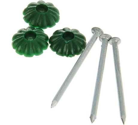 Гвоздь с декоративной шляпкой Tech-Krep/Zitar зеленая 80шт - пакет 106222