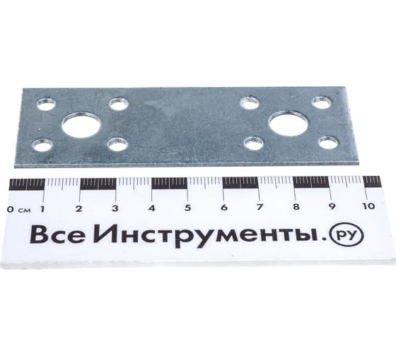 Крепежная пластина Tech-Krep оцинкованная 100х35х2,0 мм - накл. 124440