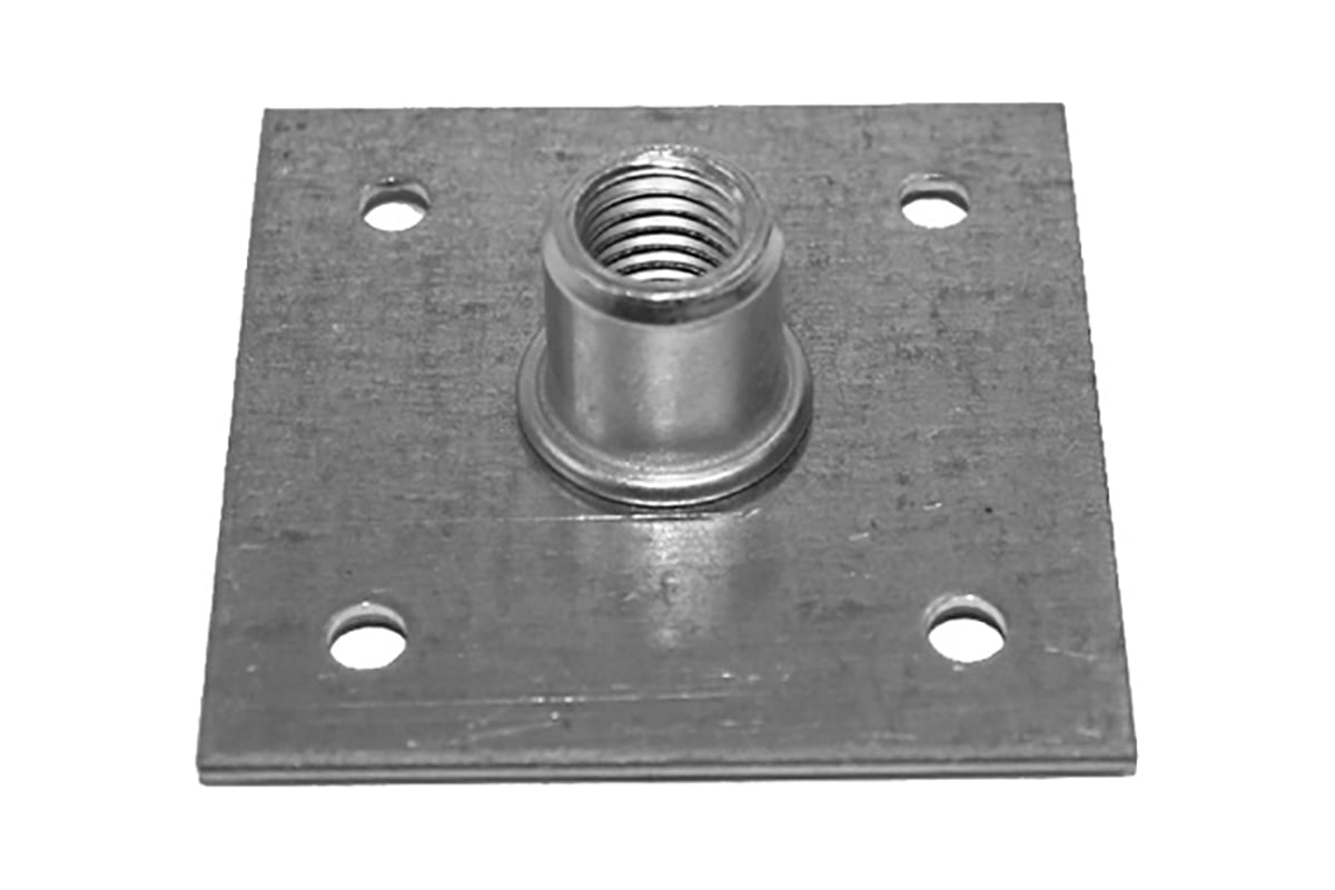 Опорная облегченная пластина Tech-Krep 60х60х2,0 мм с гайкой М12 ...