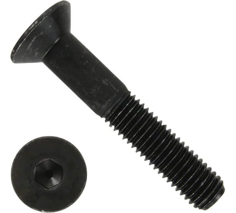 Винт с потайной головкой ZAMETAL М16x60 мм, 10.9, внутренний шестигранник, DIN 7991, Б/П, 50 шт. ZA073158