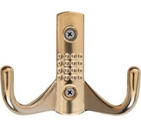 Мебельный крючок CAPPIO STANDART, двухрожковый, пластик, цвет золото 9047450