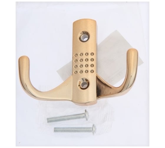 Мебельный крючок CAPPIO STANDART, двухрожковый, пластик, цвет золото 9047450