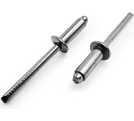 Вытяжная заклепка со стандартным бортиком KREPFIELD 4x8 мм, art 9052, алюминий, A2, 500 шт. в упаковке 9052ЗАКЛЕПКА4Х8-500