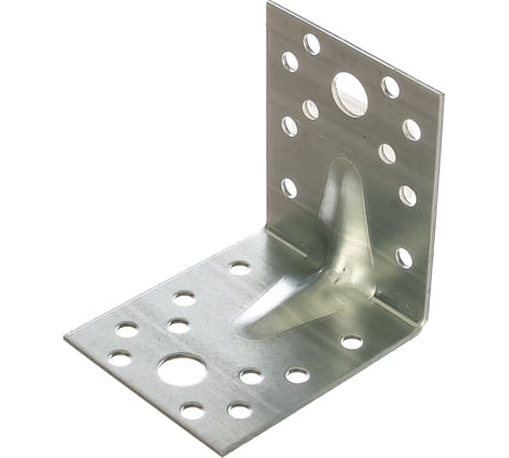 Уголок крепежный оцинкованный усиленный 70x70x55x2,0 мм, накл. Zitar 124411
