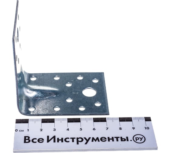 Крепежный усиленный уголок Tech-Krep оцинкованный 70х70х55х2,0 мм - накл. 124411