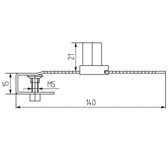 Замок MF LOCK.318.L140.CR, реечный, хром 4701v