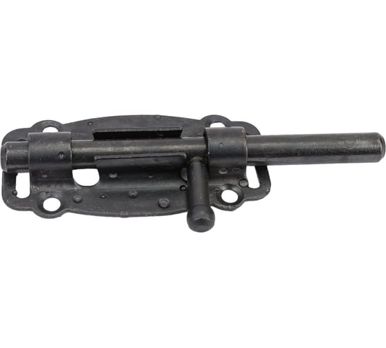 Накладная фигурная задвижка Tech-Krep/Zitar ЗД-100x42,5 круглый ригель L145 черный матовый 1 шт. пакет 151902