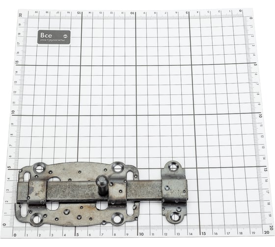 Накладная фигурная задвижка Tech-Krep/Zitar ЗД-100x54 плоский ригель L 140 черный матовый 1 шт. пакет 151903