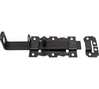 Накладная фигурная задвижка Tech-Krep/Zitar ЗД-110x62 плоский ригель проуш. L181 черный матовый 1 шт. пакет 151905