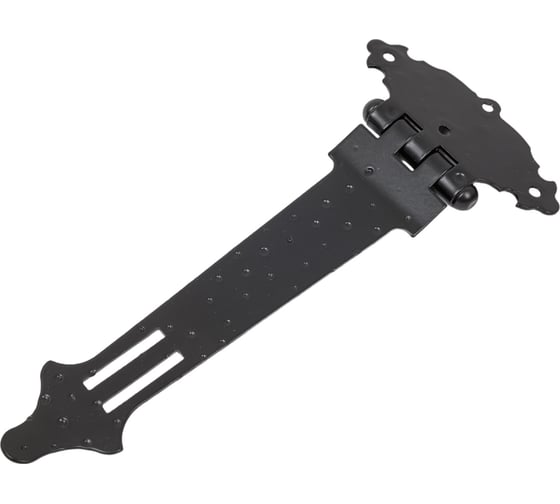 Накладная фигурная задвижка Tech-Krep/Zitar НН-200x110 плоский ригель, накидная накладка, черный матовый 1 шт. пакет Tech 151907