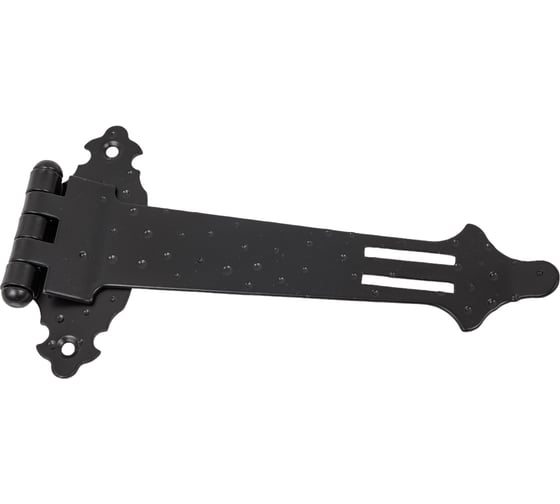 Накладная фигурная задвижка Tech-Krep/Zitar НН-200x110 плоский ригель, накидная накладка, черный матовый 1 шт. пакет Tech 151907