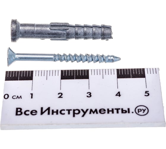 Дюбель-гвоздь Tech-Krep 6х40 потайная манжета, полипропилен 16 шт - пакет 102943