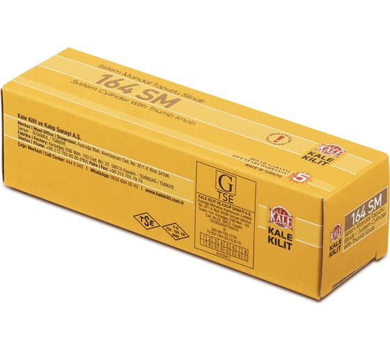 Цилиндровый механизм KALE KILIT 164SM 50+10+40M: 100mm, NP, 5K, STB, к-в 164SM000073