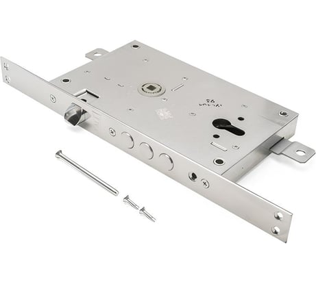 Замок врезной цилиндровый KALE KILIT 352r, с защелкой и тягами, 85bs65, 30cp, w/o sp, w/o ros, pb 352R0000022