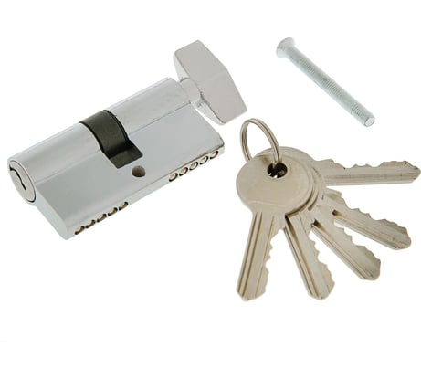 Цилиндровый механизм ТУНДРА 60 мм, с вертушкой, английский ключ, 2921831