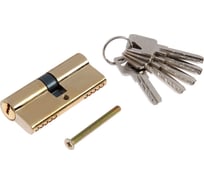 Цилиндровый механизм ТУНДРА 70 мм, перфорированный ключ, 5 ключей, цвет золото 2921842