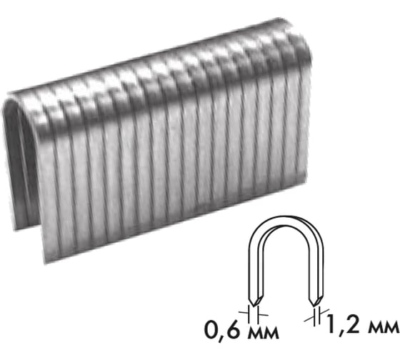 Скобы круглые Тип 28 (1000 шт; 12 мм) Biber 85827 тов-075416