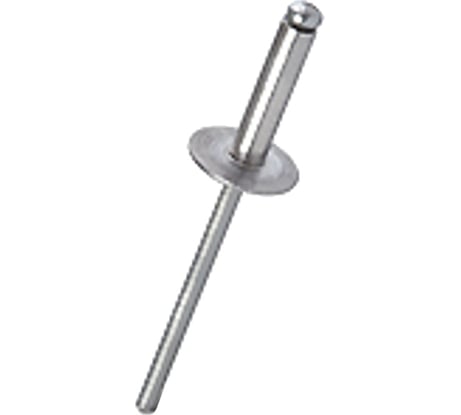 Заклепка вытяжная открытая алюминий/сталь AlMg 1.5%/St (50 шт; 4x16х12 мм; Борт: Увеличенный) MESSER 11112401612-50