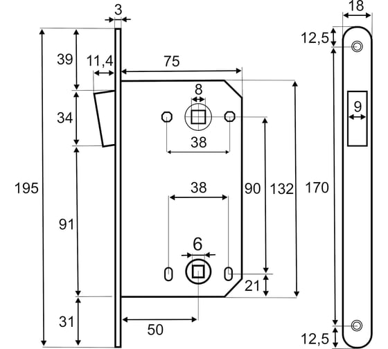 Межкомнатный механизм под фиксатор VETTORE vеttore wc 530 b-s magnet ni никель 20020