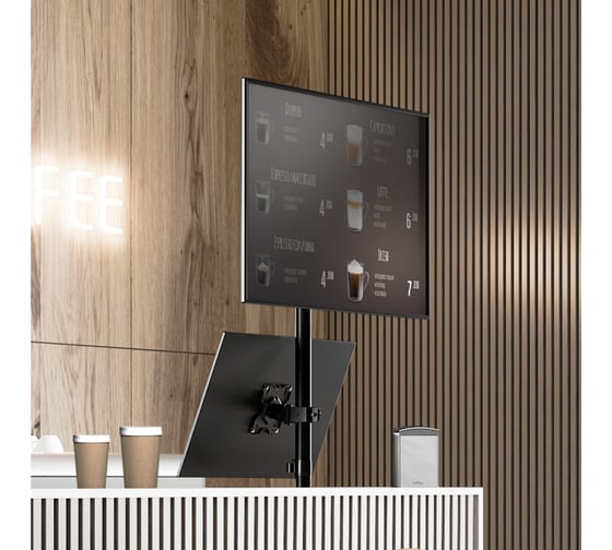 Кронштейн для двух мониторов ONKRON 13"-34" настольный, чёрный D208E-B