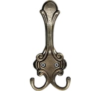 Мебельный крючок ТУНДРА KM305AB трехрожковый, цвет бронза 1866213