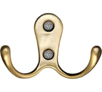 Мебельный крючок ТУНДРА KM207AB двухрожковый, цвет бронза 1866179