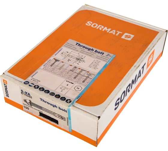 Клиновой анкер SORMAT S-KA 6/15-65 100 шт 9640000102