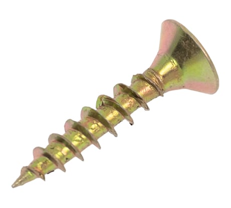 Универсальный саморез Rizzel Pz, 4x20 мм, желтый цинк, короб с окошком, 1000 шт 00-00463966