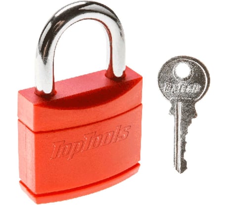 Висячий замок Top Tools 40 мм, с покрытием, 2 ключа 90U286