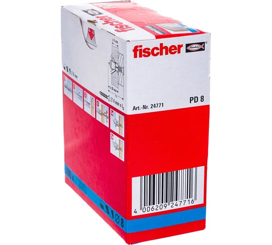 Дюбель для ГКЛ Fischer PD8 24771