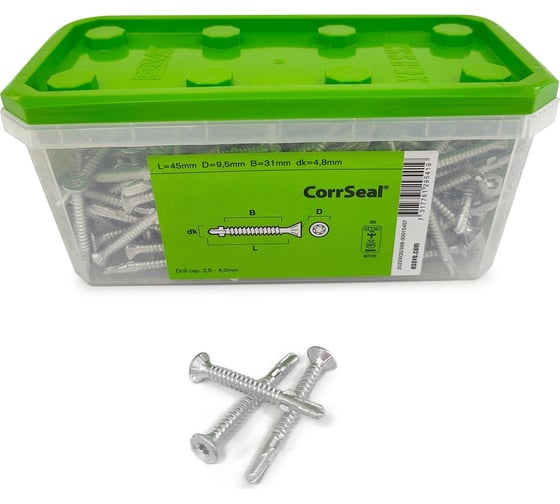 Саморезы Essve WingScrew CorrSeal 4.8x45 мм, TX25, 250 шт. 695145