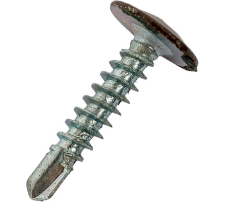 Саморез с прессшайбой Качественный крепеж коричневая 4,2х19 сверло 250 шт 0300221 КЧ