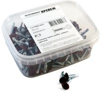 Саморез с прессшайбой Качественный крепеж красное вино 4,2х19 сверло 250 шт 0300239 КЧ