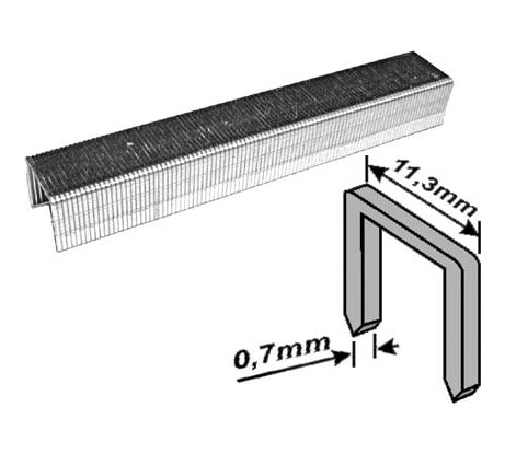 Скобы для степлера закаленные усиленные узкие (тип 53; 10 мм; 1000 шт.) FIT 31330