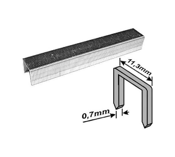 Скобы для степлера закаленные усиленные узкие (тип 53; 6 мм; 1000 шт.) FIT 31326