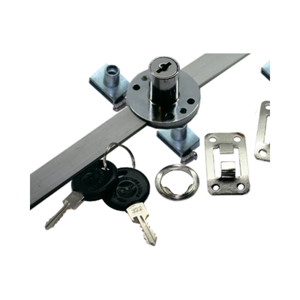 ВрезнойзамокMebaxцентральный,на3ящика,хром00-00002655