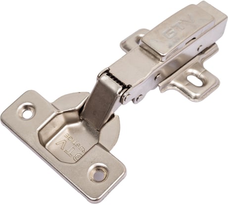 Петля накладная PRESTIGE, встроенный доводчик, без еврошурупа 100 шт GTV ZM-ECHC09BEO