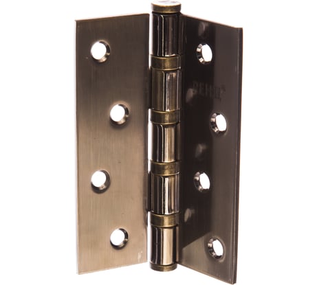 Стальная петля Ренц 100х75х2.5, 4 подшипника, плоский колпачок, бронза, 2 шт. IN100-4BB FH AB (2шт)