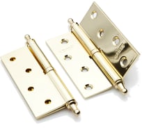 Петля стальная 100*75*2,5, правая, декоративный колпачок РЕНЦ R 100 CH PB