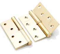 Петля стальная Ренц 100х75х2.5, правая, плоск. колп., лат.блест. INR 100 FH PB