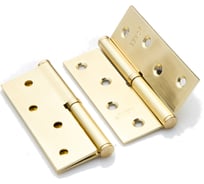 Петля стальная Ренц 100х75х2.5, правая, плоск. колп., латунь матовая INR 100 FH SB