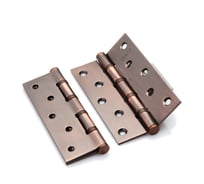 Петля стальная Ренц 125х75х2.5, 4 подш., плоск. колп., медь IN125-4BB FH AC