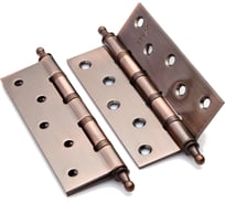 Петля стальная Ренц 125х75х2.5, 4 подш., декор. колп., медь IN125-4BB CH AC