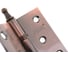 Петля стальная Ренц 125х75х2.5, 4 подш., декор. колп., медь IN125-4BB CH AC 3