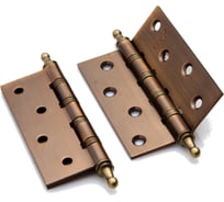 Стальная петля Ренц 100х75х2.5, 4 подшипника, без колпачка, кофе, 2 шт. IN100-4BB FH CF (2шт)