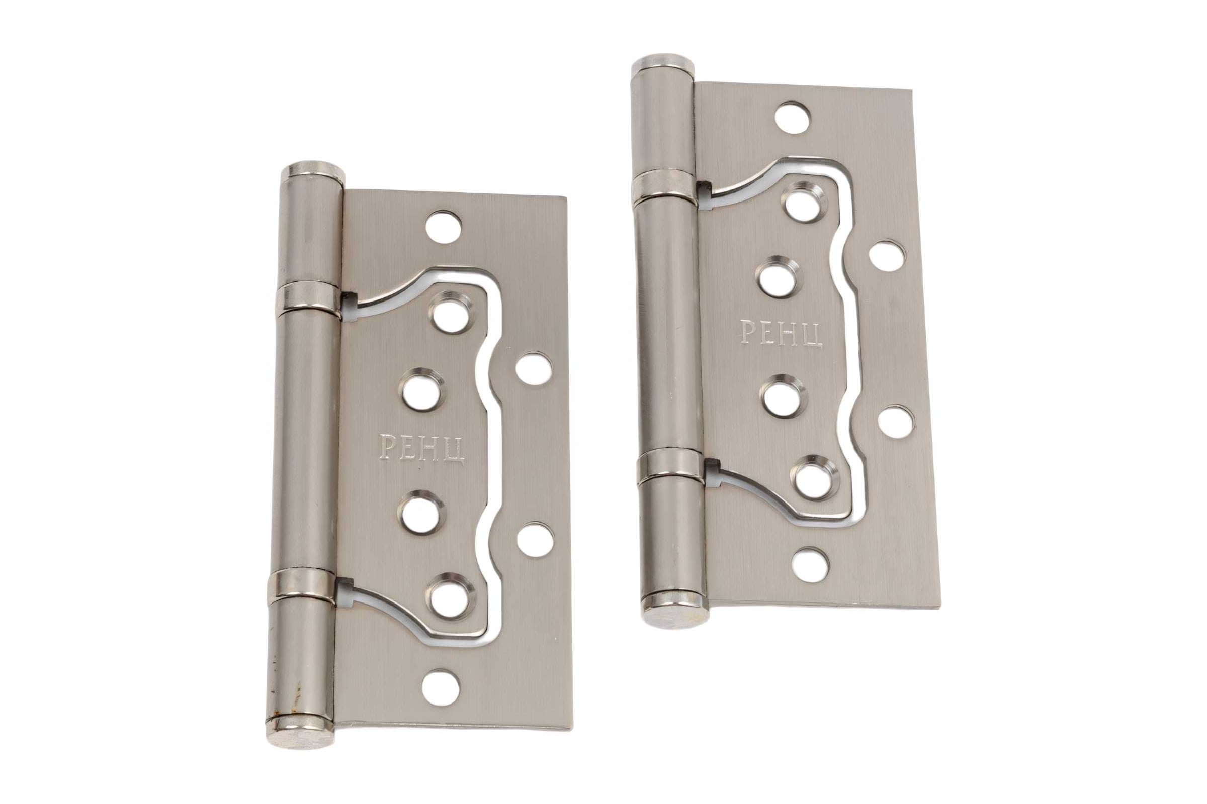 СтальнаяпетлябезврезкиРенц100х75х2.5мм,2подшипника,б/колп.,никельматовый,2шт.IN100-2BBFHSNбезВР(2шт)