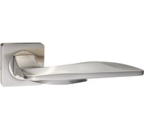 Дверная ручка на квадратной розетке Ренц Леричи, никель матовый/никель блестящий INDH 303-02 SN