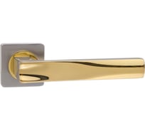 Дверная ручка на квадратной розетке Ренц Остия, никель матовый/лат. бл. INDH 74-02 SN/GP