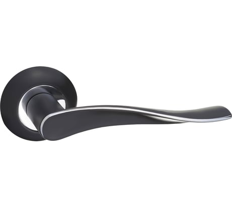 Ручка дверная Ренц "Модена" чёрный-хром INDH 427-08 B/CP