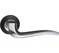 Ручка дверная Ренц "Моретти" чёрный-хром INDH 424-08 B/CP